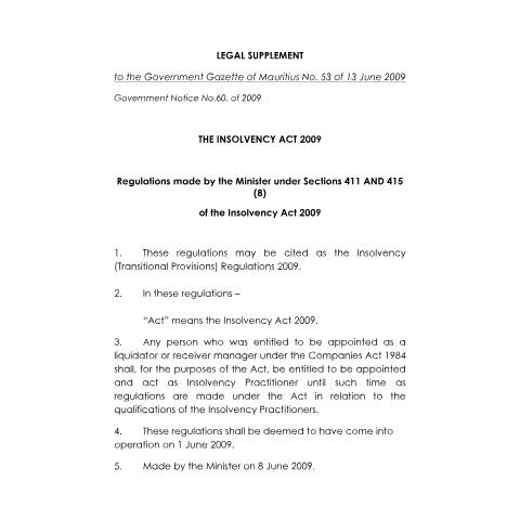 Document preview: GN602009 — Document, Mauritius (CERFA n°GN602009)
