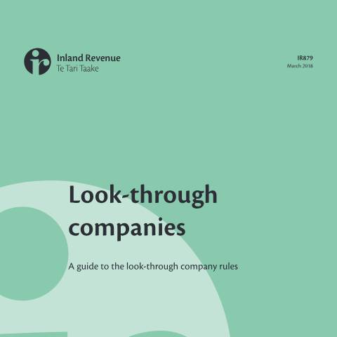 Document preview: Look-through companies — Income tax, New Zealand (CERFA n°IR879)