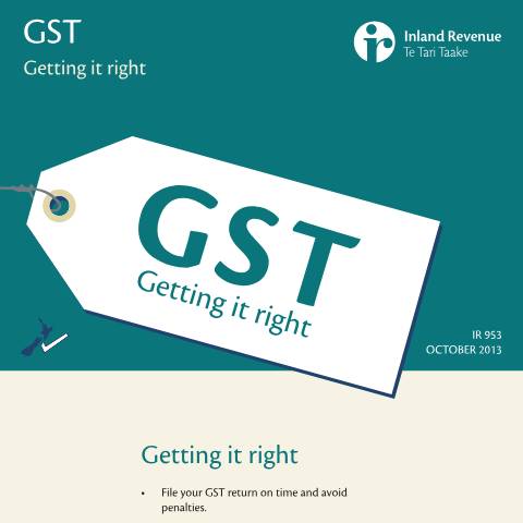 Document preview: SME_Getting-it-right_gst_web — GST (goods and services tax), New Zealand (CERFA n°IR953)