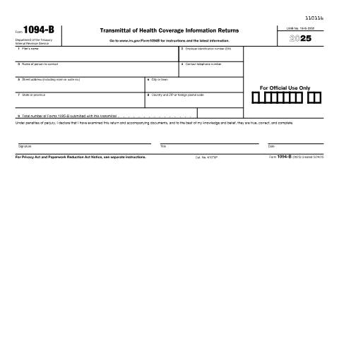 Document preview: IRS Form f1094b — IRS, United States (CERFA n°1094B)