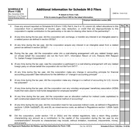 Document preview: IRS Form f1120sb — IRS, United States (CERFA n°1120SB)