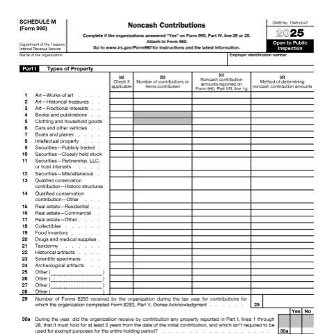 Document preview: IRS Form f990sm — IRS, United States (CERFA n°990SM)