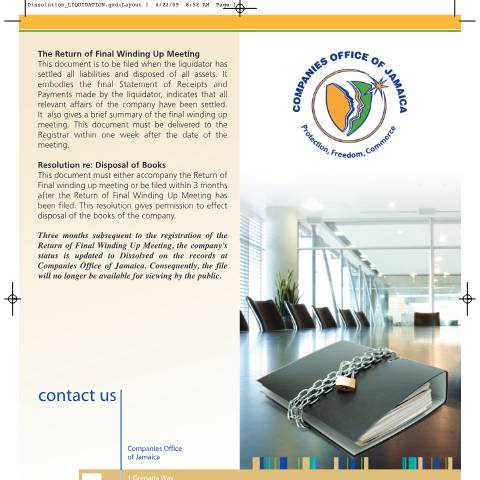 Document preview: How to Liquidate a Company — Guide, Jamaica (CERFA n°Company LIQUIDATION)