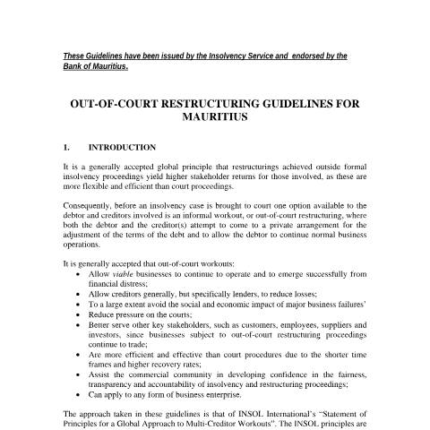 Document preview: NIPG — Document, Mauritius (CERFA n°NIPG)