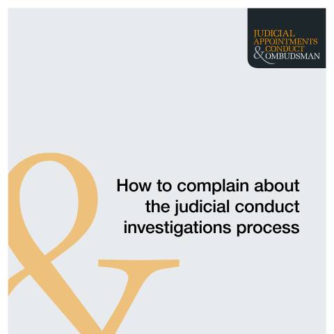Document preview: JACO judicial conduct complaint form — Judicial Appointments and Conduct Ombudsman, United Kingdom