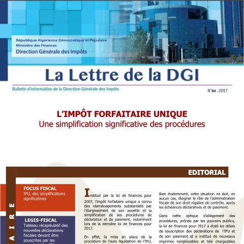 Aperçu du document LDGI84 — Lettres de la DGI, Algérie (CERFA n°LDGI84)