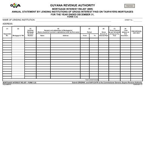 Document preview: GRAMIRLendingInstitution AnnualStatementForm3 — Administrative Forms, Guyana