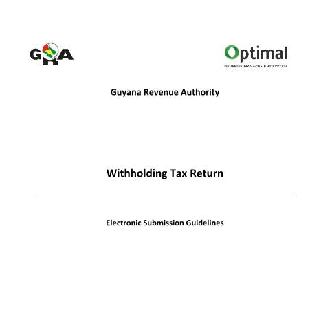 Document preview: WHT Return Guide — Income Tax, Guyana