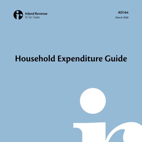 Document preview: Household Expenditure Guide — Managing my tax, New Zealand (CERFA n°AD164)