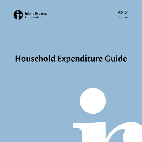Document preview: Household Expenditure Guide — Managing my tax, New Zealand (CERFA n°AD164)
