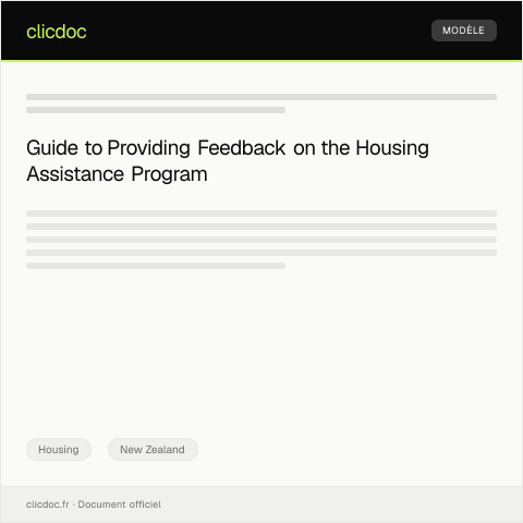 Document preview: Housing Assistance Program Feedback / Urupaki mō te hōtaka tautoko whare — Housing, New Zealand