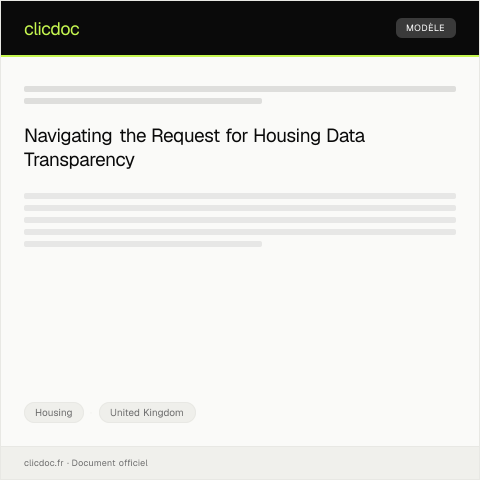 Document preview: Request for Housing Data Transparency — Housing, United Kingdom