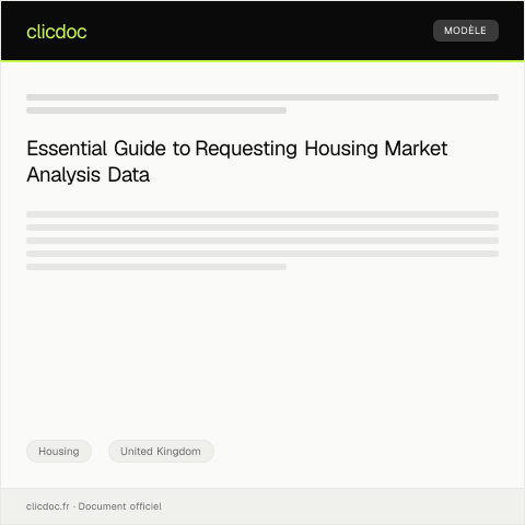 Document preview: Request for Housing Market Analysis Data — Housing, United Kingdom