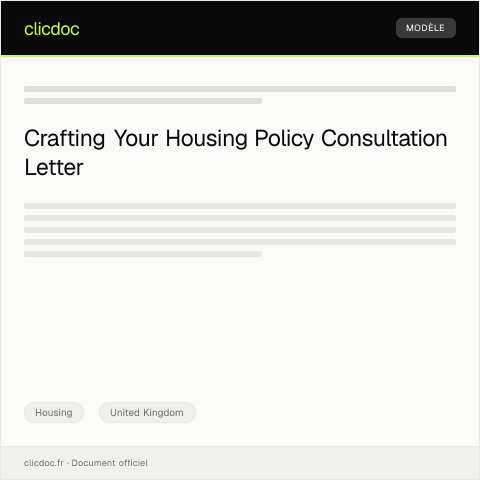 Document preview: Request for Housing Policy Consultation — Housing, United Kingdom