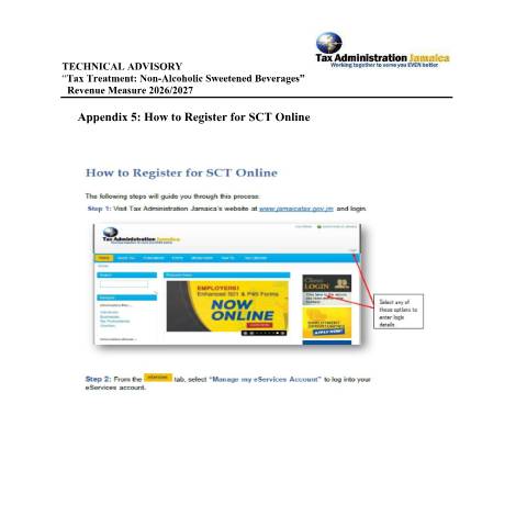 Document preview: Appendix 5 - How to Register for SCT Online — Guide, Jamaica (CERFA n°Appendix+5+-+How+to+Register+for+SCT+Online)