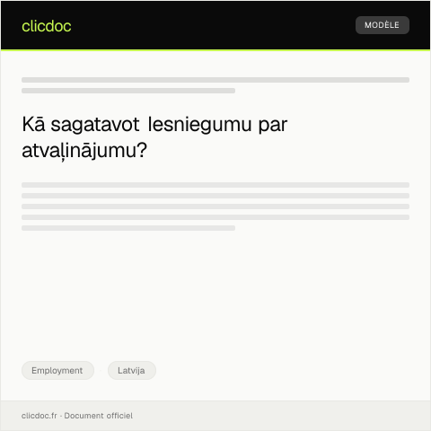 Document preview: Iesniegums par atvaļinājumu — Employment, Latvija