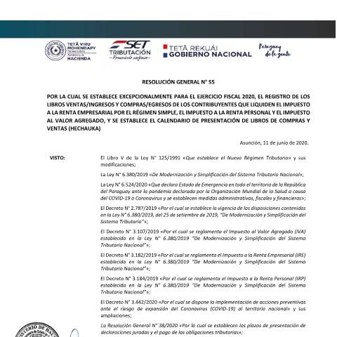 Vista previa del documento RG 55 — Iva, Paraguay