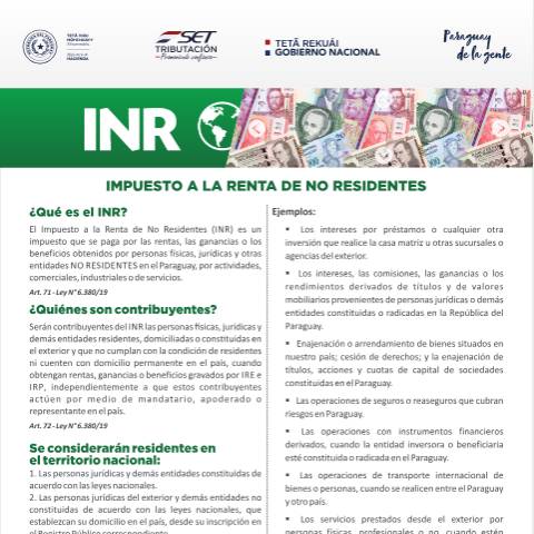 Vista previa del documento Cartilla Informativa sobre el INR — Inr / IVA, Paraguay