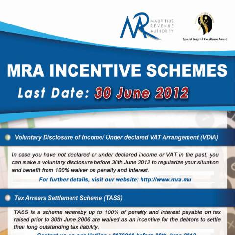 Document preview: Incentive Schemes (18.06.2012) — Document, Mauritius (CERFA n°3IncentiveSchemes)