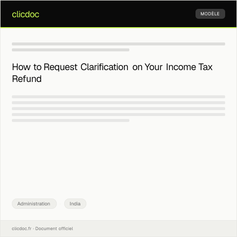 Document preview: Request for Clarification on Income Tax Refund Status via e-Filing Portal — Administration, India