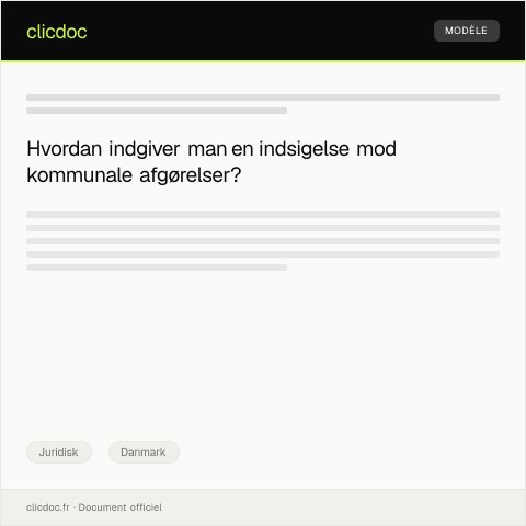 Document preview: Indsigelse mod kommunal afgørelse vedrørende institutionsplads — Juridisk, Danmark