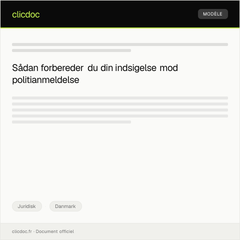 Document preview: Indsigelse mod politianmeldelse — Juridisk, Danmark
