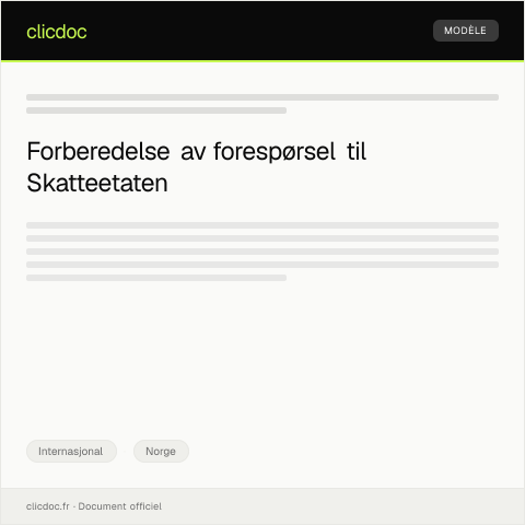Document preview: Informasjonsforespørsel om visumkrav og oppholdstillatelse — Internasjonal, Norge