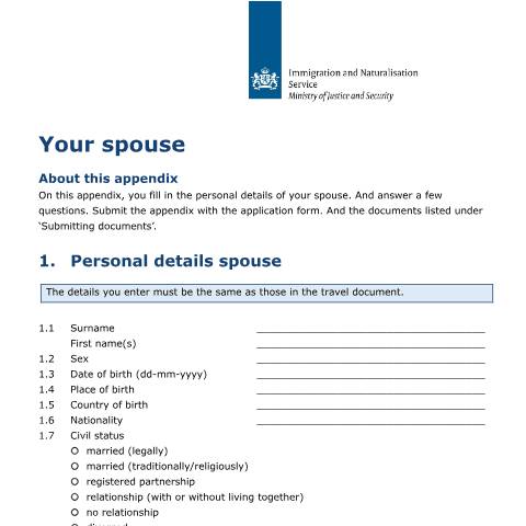 Documentvoorvertoning: Your partner — IND — immigratie, Nederland (CERFA n°0900E)