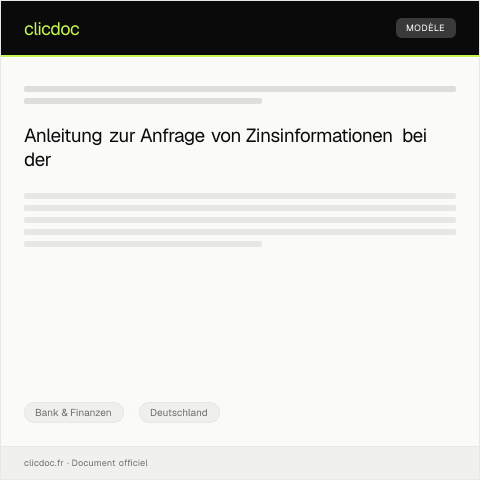 Dokumentvorschau: Informationen zu Zinsentwicklung und Prognosen — Bank & Finanzen, Deutschland