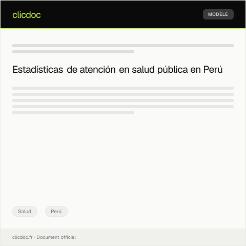 Vista previa del documento Informe de estadística de atención en salud pública — Salud, Perú
