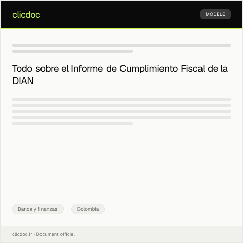 Vista previa del documento Informe sobre cumplimiento fiscal — Banca y finanzas, Colombia
