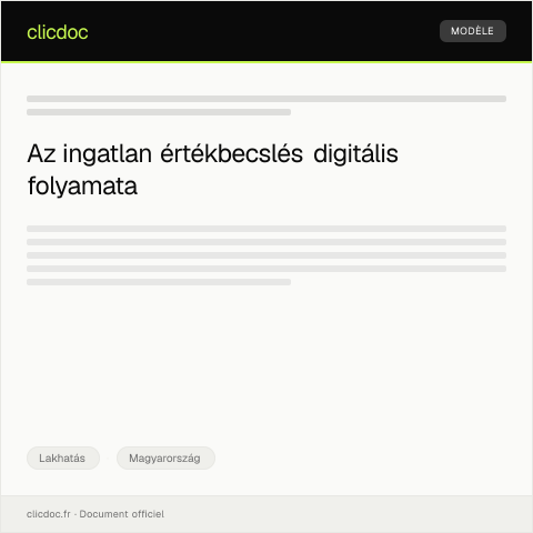 Document preview: Ingatlan értékbecslés digitális benyújtása — Lakhatás, Magyarország