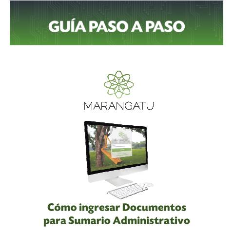 Vista previa del documento Guias paso a paso - Ingresar documentos para sumarios administrativos — Guias, Paraguay