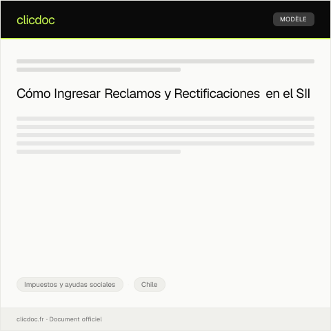 Vista previa del documento Ingresar y gestionar reclamos o rectificaciones en declaraciones anteriores — Impuestos y ayudas sociales, Chile