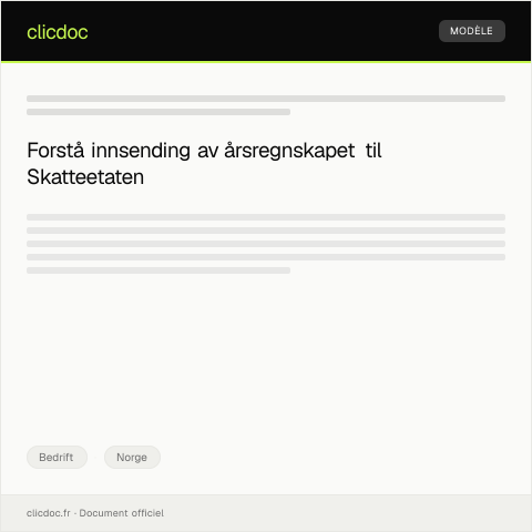 Document preview: Innsending av årsregnskap (RF-1175) — Bedrift, Norge