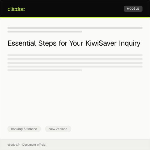 Document preview: Inquiry about my KiwiSaver account contributions and benefits — Banking & finance, New Zealand