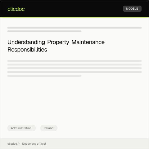 Document preview: Inquiry About Property Maintenance Responsibilities — Administration, Ireland