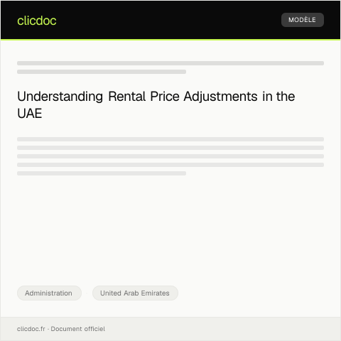 Document preview: Inquiry About Rental Price Adjustment due to Maintenance Issues — Administration, United Arab Emirates