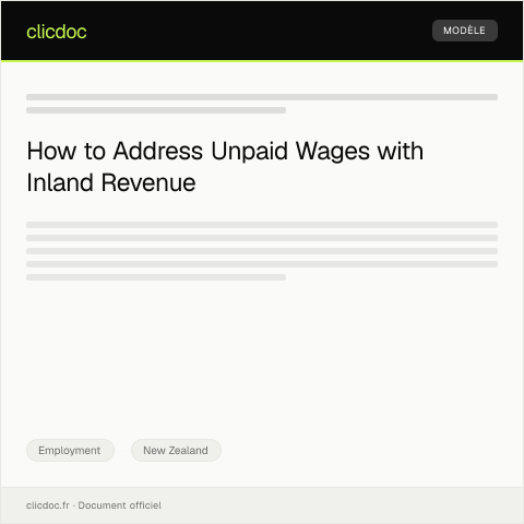 Document preview: Inquiry About Unpaid Wages from my Employer — Employment, New Zealand