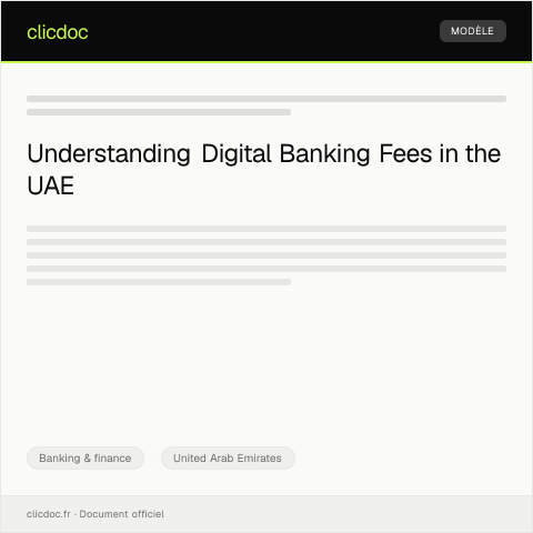 Document preview: Inquiry on Digital Banking Fees and Charges / استفسار عن رسوم وخدمات البنوك الرقمية — Banking & finance, United Arab Emirates