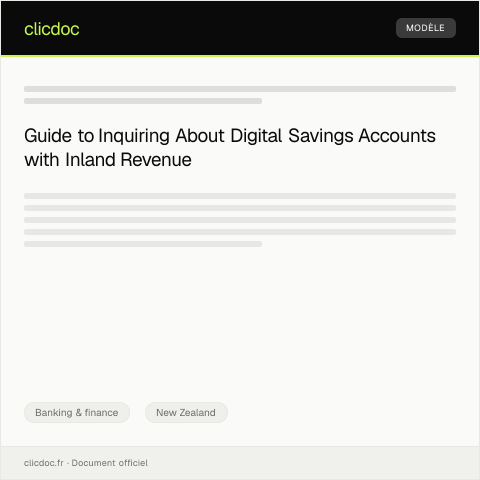 Document preview: Inquiry about Digital Savings Accounts / Pātai mō ngā pūkete penapena ā-ipurangi — Banking & finance, New Zealand