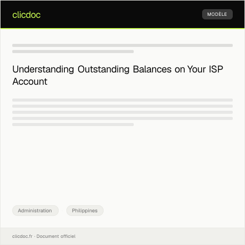 Document preview: Inquiry Regarding Outstanding Balances on Internet Service Provider Account — Administration, Philippines