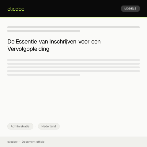 Documentvoorvertoning: Inschrijving voor vervolgopleiding bij ROC — Administratie, Nederland