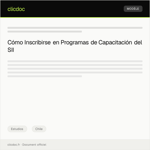 Vista previa del documento Inscripción en Programas de Capacitación y Cursos de Formación — Estudios, Chile