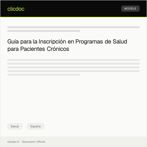 Vista previa del documento Inscripción en programas de salud para pacientes crónicos — Salud, España
