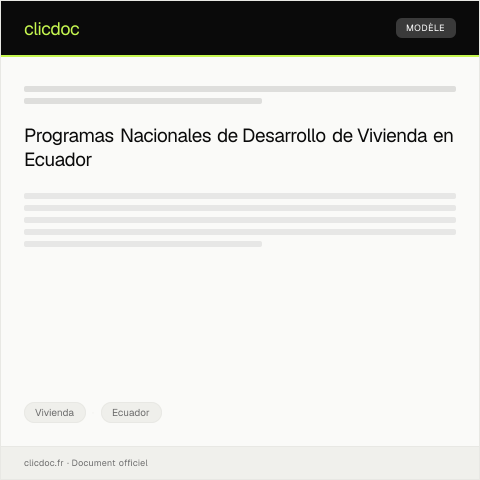 Vista previa del documento Inscripción en los programas nacionales de desarrollo de vivienda mediante plataformas oficiales del Estado — Vivienda, Ecuador