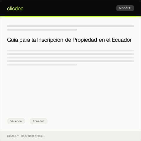 Vista previa del documento Inscripción de propiedad en el sistema de registros públicos del Ecuador — Vivienda, Ecuador