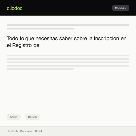 Vista previa del documento Inscripción en el registro de vacunación infantil — Salud, Bolivia