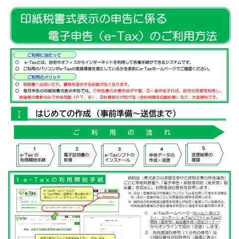 Document preview: D2-12 印紙税納税申告（書式表示）手続 — 印紙税書式表示の申告に係る電子申告（e-Tax）のご利用方法 — 印紙税, 日本 (CERFA n°D2-12)