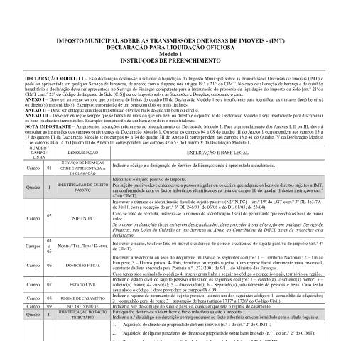 Pré-visualização do documento Instruções de preenchimento — IMT, Portugal